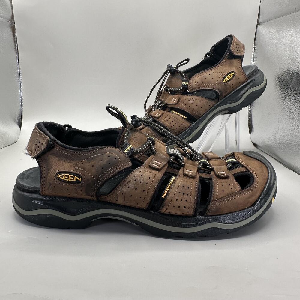 Keen Rialto American Built Sandals Mens Size 9.5 Brown Nubuck Waterproof Hiking